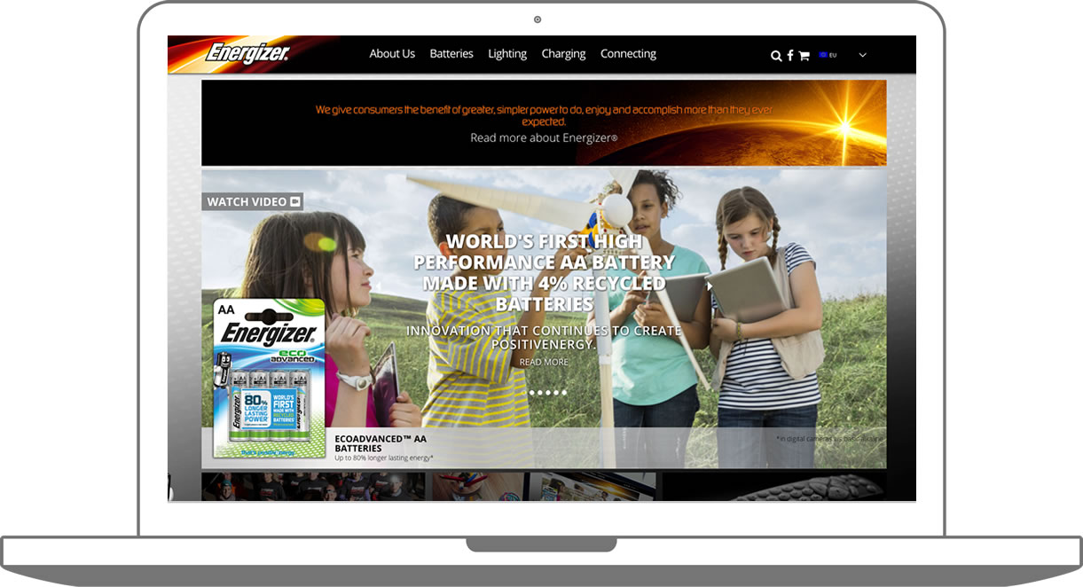 Custom WordPress build for Energizer EU